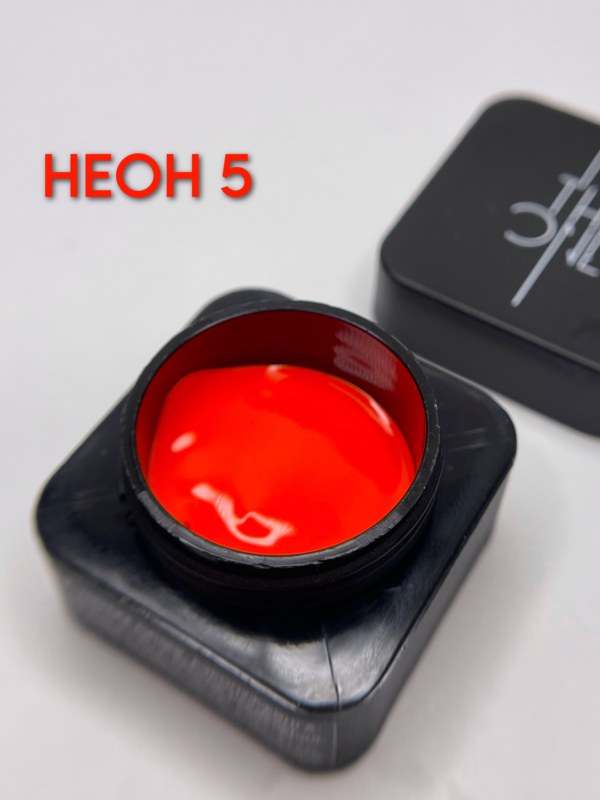 Гель-краска НЕОН #5 для дизайна ногтей, аэропуфинга и росписи 5гр. TheOne